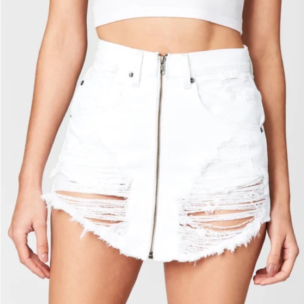 Carmar White JeanSkirt